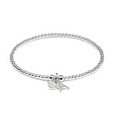 Santeenie Sterling Silver Charm Bracelet - Initial