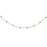 Outlet Dainty Gold Necklace - Black Spinel
