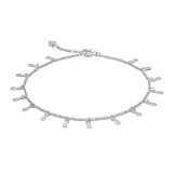 Teardrop Silver Anklet