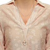 Gili Multi Heart Silver Necklace