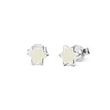 Enamel Star Silver Stud Earrings - Choice of Colour