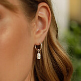 Outlet Buddha Hoop Silver Earrings