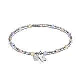 Personalised Mirage Pastel Silver Bracelet