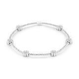 Fleurette Silver Charm Bracelet