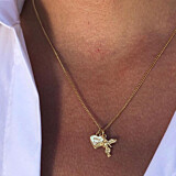 Stay Safe My Guardian Angel Gold Necklace