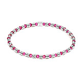 Joy Crystal Silver Bracelet - Cerise