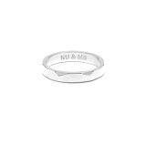 Outlet NU & MII Hammered Silver Ring