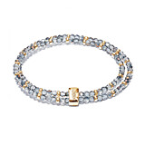 Looped Mini Blisski Gold Plated Bracelet - Storm Crystal
