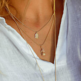 Rose Flower Gold Plated Necklace