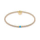 Aster Gold Bracelet - Blue Agate