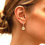 Outlet Heart Chakra Hoop Silver Earrings
