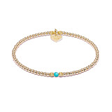 Aster Gold Plated Bracelet - Turquoise