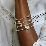 Lulu Silver Charm Bracelet - Initial