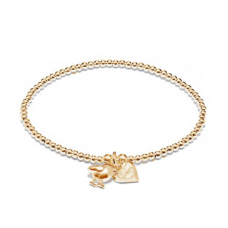 Santeenie Gold Plated Charm Bracelet - Robin