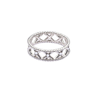 Outlet Crystal Kiss Silver Ring