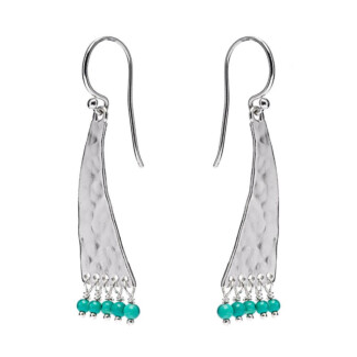 Harlequin Turquoise Silver Earrings