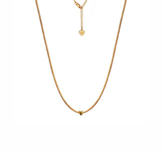 Harmony Heart Gold Plated Necklace - Natural