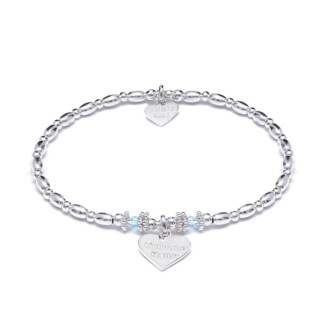 Dementia Support - Memories Matter Silver Charm Bracelet