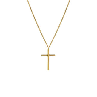 NU & MII Cross Gold Plated Necklace