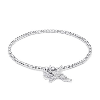 Santeenie Charm Sterling Silver Bracelet - My Guardian Angel