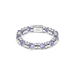 Joy Crystal Silver Ring - Violet