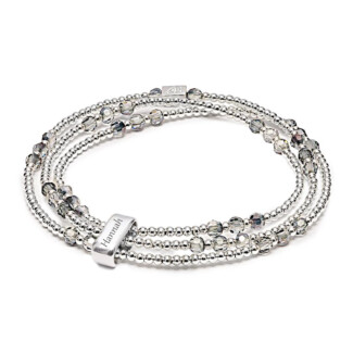 Personalised Crystal Looped 925 Sterling Silver Bracelet - Valentinite