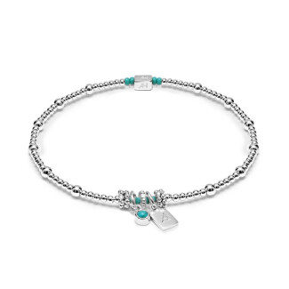 Personalised Zodiac Tag and Birthstone Bracelet - Sterling Silver