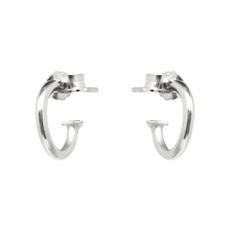NU & MII Huggy Hoop Silver Earrings