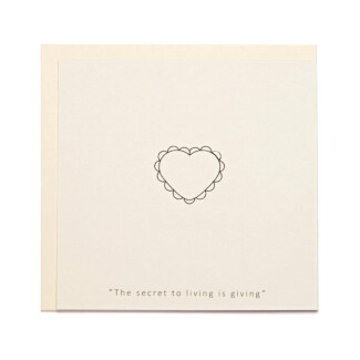 Annie's Greeting Cards - The secret to living is giving