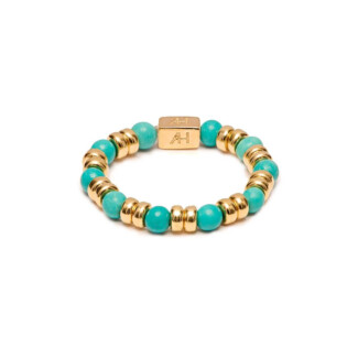 Joy Turquoise Gold Plated Ring