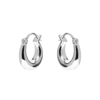 NU & MII Yvette Hoop Silver Earrings