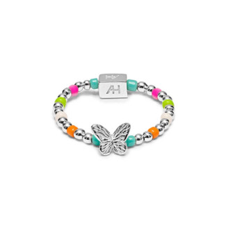 Papillon Silver Ring - Neon Hues