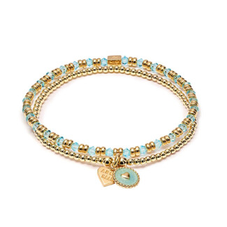 Kaleidoscope Gold Plated Bracelet Stack - Choice of Colour