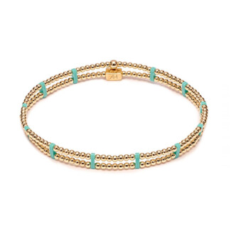 Turquoise Duet Gold Plated Bracelet