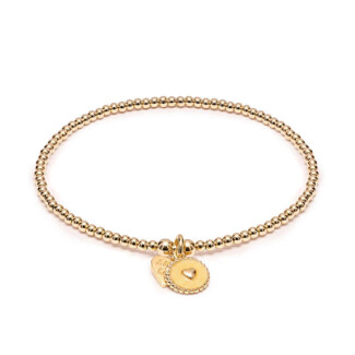 Santeenie Gold-Filled Enamel Heart Charm Bracelet - Choice of Colour