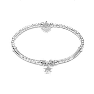 Pipa Boxed Star Silver Charm Bracelet