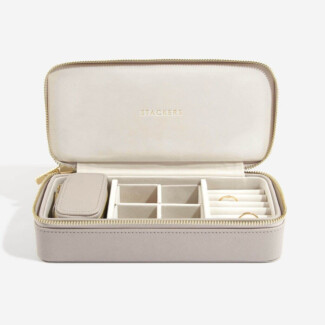 Stackers Taupe Large and Petite Travel Jewellery Box