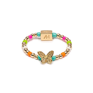 Papillon Gold Plated Ring - Neon Hues
