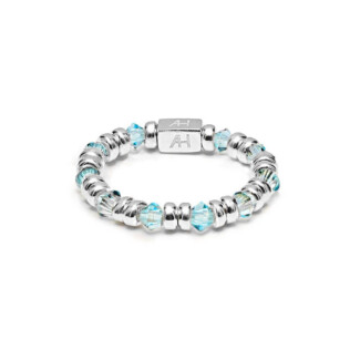 Joy Crystal Silver Ring - Sky