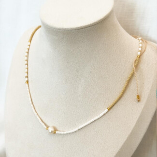 Marianne Pearl Beaded Necklace - Choice of Colours