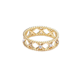 Outlet Crystal Kiss Gold Ring