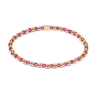 Joy Crystal Gold Plated Bracelet - Cerise