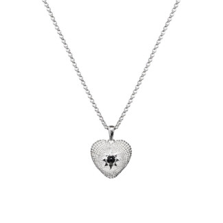 Divine Heart Silver Pendant Necklace