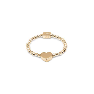 Dainty Boxed Heart Gold Plated Ring