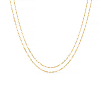NU & MII Sicily Double Chain Gold Plated Necklace