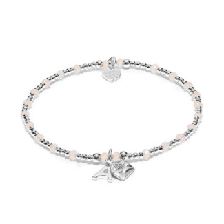 Fancy Initial Silver Bracelet - Love You