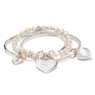Suka Hearts Pearl Bracelet Stack
