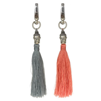 Buddha Tassel Keyring - Choice of Colour