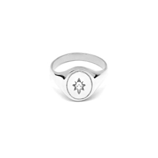 Outlet NU & MII Star Signet Silver Ring
