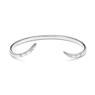 NU & MII Tusk Silver Bangle